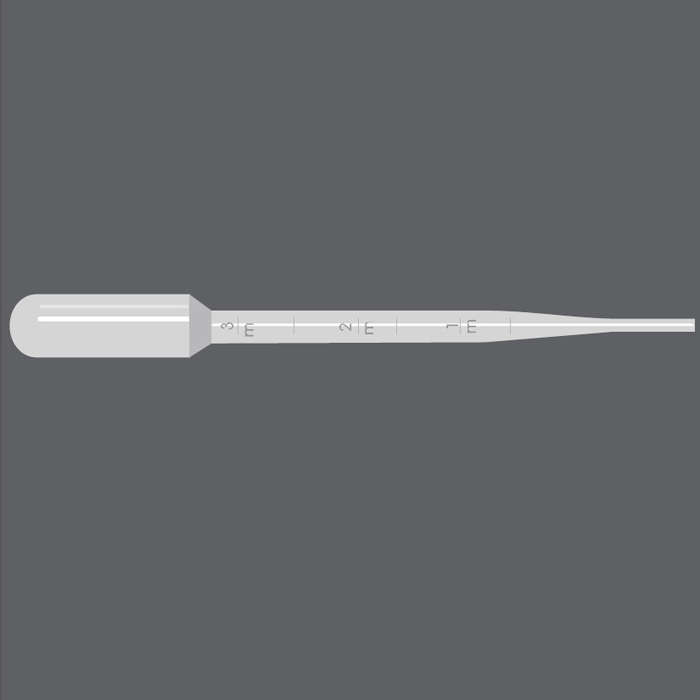 Transfer pipette, 7ml Capacity-Graduated to 3ml - Large Bulb